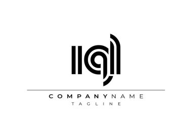 IQL Yaratıcı Eşsiz Modern Harf Logosu Tasarımı. Benzersiz bir harf dizaynına sahip stilize logo, soyut minimalist estetik ve modern cazibe sunar.