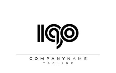 IQO Yaratıcı Eşsiz Modern Harf Logosu Tasarımı. Benzersiz bir harf dizaynına sahip stilize logo, soyut minimalist estetik ve modern cazibe sunar.