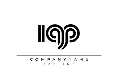IQP Yaratıcı Eşsiz Modern Harf Logosu Tasarımı. Benzersiz bir harf dizaynına sahip stilize logo, soyut minimalist estetik ve modern cazibe sunar.