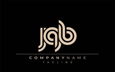 JQB Yaratıcı Eşsiz Modern Harf Logosu Tasarımı. Benzersiz bir harf dizaynına sahip stilize logo, soyut minimalist estetik ve modern cazibe sunar.