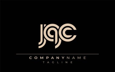 JQC Yaratıcı Eşsiz Modern Harf Logosu Tasarımı. Benzersiz bir harf dizaynına sahip stilize logo, soyut minimalist estetik ve modern cazibe sunar.