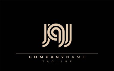 JQJ Yaratıcı Eşsiz Modern Harf Logosu Tasarımı. Benzersiz bir harf dizaynına sahip stilize logo, soyut minimalist estetik ve modern cazibe sunar.