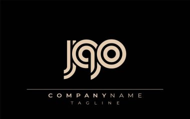 JQO Yaratıcı Eşsiz Modern Harf Logosu Tasarımı. Benzersiz bir harf dizaynına sahip stilize logo, soyut minimalist estetik ve modern cazibe sunar.