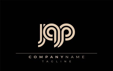 JQP Yaratıcı Eşsiz Modern Harf Logosu Tasarımı. Benzersiz bir harf dizaynına sahip stilize logo, soyut minimalist estetik ve modern cazibe sunar.
