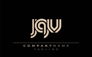 JQV Yaratıcı Eşsiz Modern Harf Logosu Tasarımı. Benzersiz bir harf dizaynına sahip stilize logo, soyut minimalist estetik ve modern cazibe sunar.