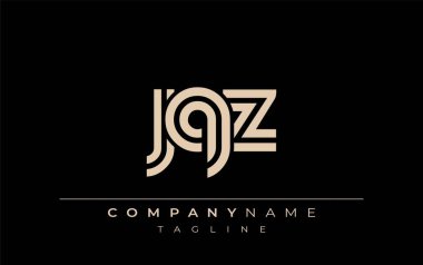JQZ Yaratıcı Eşsiz Modern Harf Logosu Tasarımı. Benzersiz bir harf dizaynına sahip stilize logo, soyut minimalist estetik ve modern cazibe sunar.