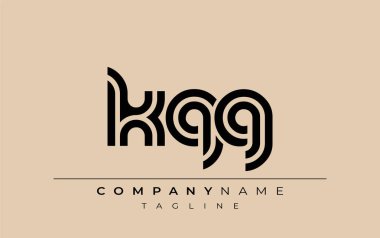 KQG Yaratıcı Eşsiz Modern Harf Logosu Tasarımı. Benzersiz bir harf dizaynına sahip stilize logo, soyut minimalist estetik ve modern cazibe sunar.
