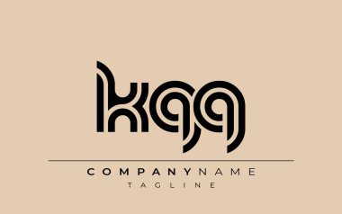 KQQ Yaratıcı Eşsiz Modern Harf Logosu Tasarımı. Benzersiz bir harf dizaynına sahip stilize logo, soyut minimalist estetik ve modern cazibe sunar.