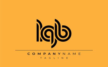 LQB Yaratıcı Eşsiz Modern Harf Logosu Tasarımı. Benzersiz bir harf dizaynına sahip stilize logo, soyut minimalist estetik ve modern cazibe sunar.