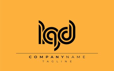 LQD Yaratıcı Eşsiz Modern Harf Logosu Tasarımı. Benzersiz bir harf dizaynına sahip stilize logo, soyut minimalist estetik ve modern cazibe sunar.