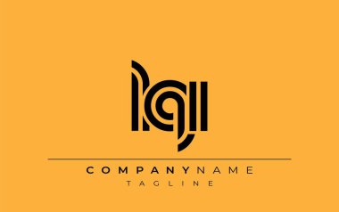 LQI Yaratıcı Eşsiz Modern Harf Logosu Tasarımı. Benzersiz bir harf dizaynına sahip stilize logo, soyut minimalist estetik ve modern cazibe sunar.