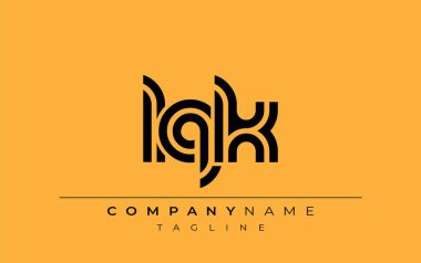 LQK Yaratıcı Eşsiz Modern Harf Logosu Tasarımı. Benzersiz bir harf dizaynına sahip stilize logo, soyut minimalist estetik ve modern cazibe sunar.