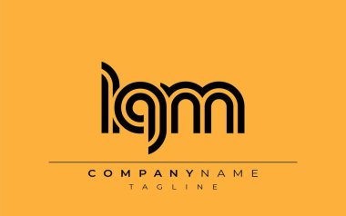 LQM Yaratıcı Eşsiz Modern Harf Logosu Tasarımı. Benzersiz bir harf dizaynına sahip stilize logo, soyut minimalist estetik ve modern cazibe sunar.