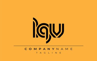 LQV Yaratıcı Eşsiz Modern Harf Logosu Tasarımı. Benzersiz bir harf dizaynına sahip stilize logo, soyut minimalist estetik ve modern cazibe sunar.