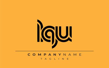 LQU Yaratıcı Eşsiz Modern Harf Logosu Tasarımı. Benzersiz bir harf dizaynına sahip stilize logo, soyut minimalist estetik ve modern cazibe sunar.