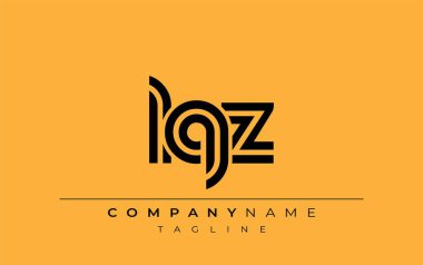 LQZ Yaratıcı Eşsiz Modern Harf Logosu Tasarımı. Benzersiz bir harf dizaynına sahip stilize logo, soyut minimalist estetik ve modern cazibe sunar.