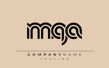 MQA Yaratıcı Eşsiz Modern Harf Logosu Tasarımı. Benzersiz bir harf dizaynına sahip stilize logo, soyut minimalist estetik ve modern cazibe sunar.