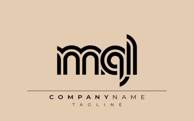 MQL Yaratıcı Eşsiz Modern Harf Logosu Tasarımı. Benzersiz bir harf dizaynına sahip stilize logo, soyut minimalist estetik ve modern cazibe sunar.
