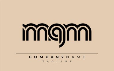 MQM Yaratıcı Eşsiz Modern Harf Logosu Tasarımı. Benzersiz bir harf dizaynına sahip stilize logo, soyut minimalist estetik ve modern cazibe sunar.