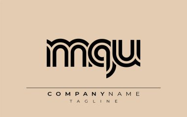 MQU Yaratıcı Eşsiz Modern Harf Logosu Tasarımı. Benzersiz bir harf dizaynına sahip stilize logo, soyut minimalist estetik ve modern cazibe sunar.