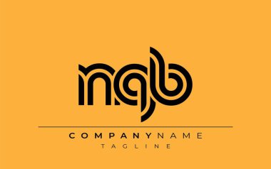 NQB Yaratıcı Eşsiz Modern Harf Logosu Tasarımı. Benzersiz bir harf dizaynına sahip stilize logo, soyut minimalist estetik ve modern cazibe sunar.