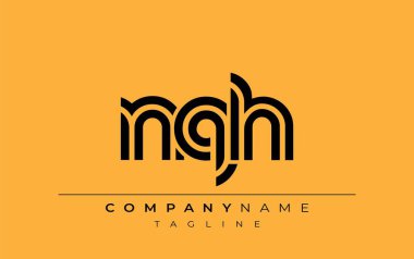 NQH Yaratıcı Eşsiz Modern Harf Logosu Tasarımı. Benzersiz bir harf dizaynına sahip stilize logo, soyut minimalist estetik ve modern cazibe sunar.