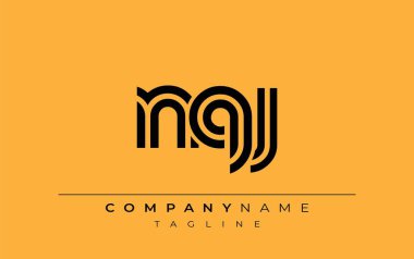 NQJ Yaratıcı Eşsiz Modern Harf Logosu Tasarımı. Benzersiz bir harf dizaynına sahip stilize logo, soyut minimalist estetik ve modern cazibe sunar.