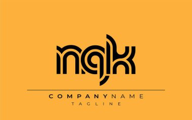 NQK Yaratıcı Eşsiz Modern Harf Logosu Tasarımı. Benzersiz bir harf dizaynına sahip stilize logo, soyut minimalist estetik ve modern cazibe sunar.