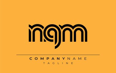NQM Yaratıcı Eşsiz Modern Harf Logosu Tasarımı. Benzersiz bir harf dizaynına sahip stilize logo, soyut minimalist estetik ve modern cazibe sunar.