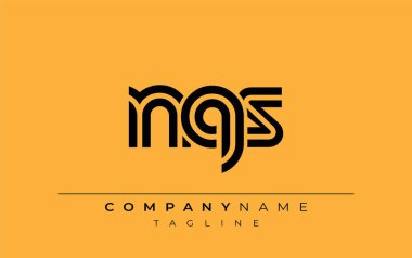 NQS Yaratıcı Eşsiz Modern Harf Logosu Tasarımı. Benzersiz bir harf dizaynına sahip stilize logo, soyut minimalist estetik ve modern cazibe sunar.