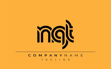 NQT Yaratıcı Eşsiz Modern Harf Logosu Tasarımı. Benzersiz bir harf dizaynına sahip stilize logo, soyut minimalist estetik ve modern cazibe sunar.