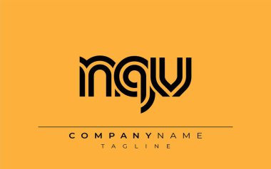 NQV Yaratıcı Eşsiz Modern Harf Logosu Tasarımı. Benzersiz bir harf dizaynına sahip stilize logo, soyut minimalist estetik ve modern cazibe sunar.