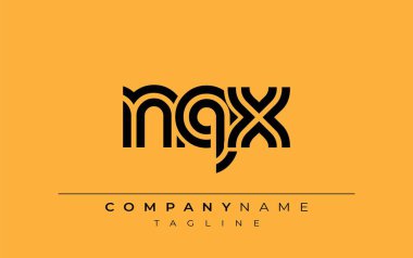 NQX Yaratıcı Eşsiz Modern Harf Logosu Tasarımı. Benzersiz bir harf dizaynına sahip stilize logo, soyut minimalist estetik ve modern cazibe sunar.