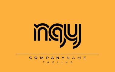 NQY Yaratıcı Eşsiz Modern Harf Logosu Tasarımı. Benzersiz bir harf dizaynına sahip stilize logo, soyut minimalist estetik ve modern cazibe sunar.