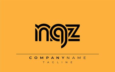 NQZ Yaratıcı Eşsiz Modern Harf Logosu Tasarımı. Benzersiz bir harf dizaynına sahip stilize logo, soyut minimalist estetik ve modern cazibe sunar.