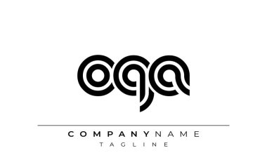 OQA Yaratıcı Eşsiz Modern Harf Logosu Tasarımı. Benzersiz bir harf dizaynına sahip stilize logo, soyut minimalist estetik ve modern cazibe sunar.