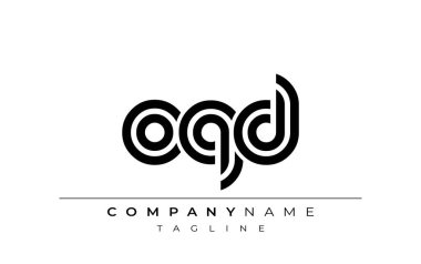 OQD Yaratıcı Eşsiz Modern Harf Logosu Tasarımı. Benzersiz bir harf dizaynına sahip stilize logo, soyut minimalist estetik ve modern cazibe sunar.