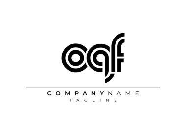OQF Yaratıcı Eşsiz Modern Harf Logosu Tasarımı. Benzersiz bir harf dizaynına sahip stilize logo, soyut minimalist estetik ve modern cazibe sunar.