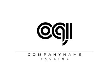 OQI Yaratıcı Eşsiz Modern Harf Logosu Tasarımı. Benzersiz bir harf dizaynına sahip stilize logo, soyut minimalist estetik ve modern cazibe sunar.