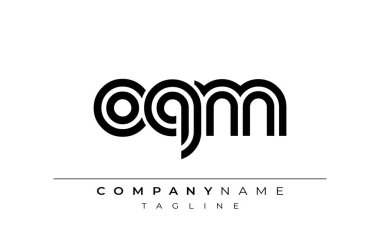 OQM Yaratıcı Eşsiz Modern Harf Logosu Tasarımı. Benzersiz bir harf dizaynına sahip stilize logo, soyut minimalist estetik ve modern cazibe sunar.