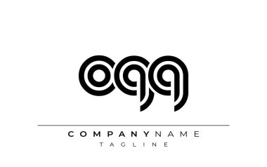 OQQ Yaratıcı Eşsiz Modern Harf Logosu Tasarımı. Benzersiz bir harf dizaynına sahip stilize logo, soyut minimalist estetik ve modern cazibe sunar.