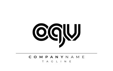 OQV Yaratıcı Eşsiz Modern Harf Logosu Tasarımı. Benzersiz bir harf dizaynına sahip stilize logo, soyut minimalist estetik ve modern cazibe sunar.