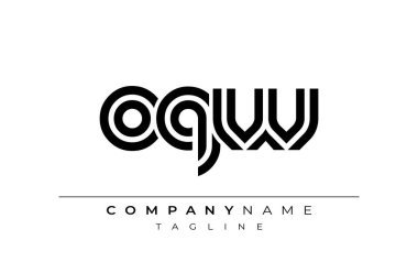 OQW Yaratıcı Eşsiz Modern Harf Logosu Tasarımı. Benzersiz bir harf dizaynına sahip stilize logo, soyut minimalist estetik ve modern cazibe sunar.