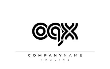 OQX Yaratıcı Eşsiz Modern Harf Logosu Tasarımı. Benzersiz bir harf dizaynına sahip stilize logo, soyut minimalist estetik ve modern cazibe sunar.
