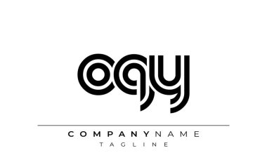 OQY Yaratıcı Eşsiz Modern Harf Logosu Tasarımı. Benzersiz bir harf dizaynına sahip stilize logo, soyut minimalist estetik ve modern cazibe sunar.