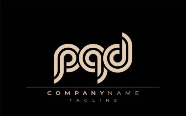 PQD Yaratıcı Eşsiz Modern Harf Logosu Tasarımı. Benzersiz bir harf dizaynına sahip stilize logo, soyut minimalist estetik ve modern cazibe sunar.