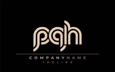 PQH Yaratıcı Eşsiz Modern Harf Logosu Tasarımı. Benzersiz bir harf dizaynına sahip stilize logo, soyut minimalist estetik ve modern cazibe sunar.