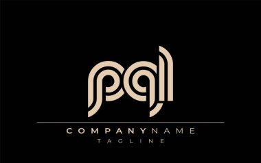 PQL Yaratıcı Eşsiz Modern Harf Logosu Tasarımı. Benzersiz bir harf dizaynına sahip stilize logo, soyut minimalist estetik ve modern cazibe sunar.