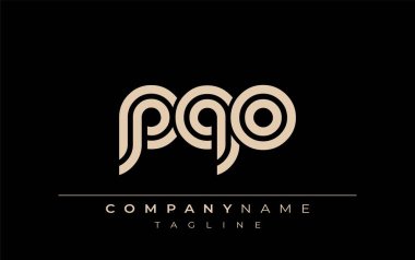 PQO Yaratıcı Eşsiz Modern Harf Logosu Tasarımı. Benzersiz bir harf dizaynına sahip stilize logo, soyut minimalist estetik ve modern cazibe sunar.