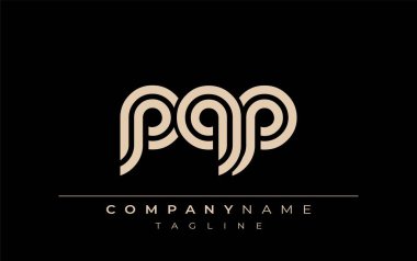 PQP Yaratıcı Eşsiz Modern Harf Logosu Tasarımı. Benzersiz bir harf dizaynına sahip stilize logo, soyut minimalist estetik ve modern cazibe sunar.